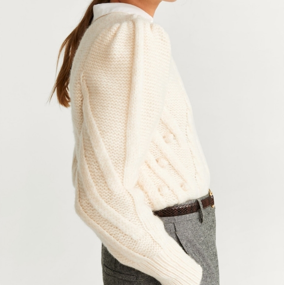 MANGO Knitted Braided sweater - Picture 5 of 6